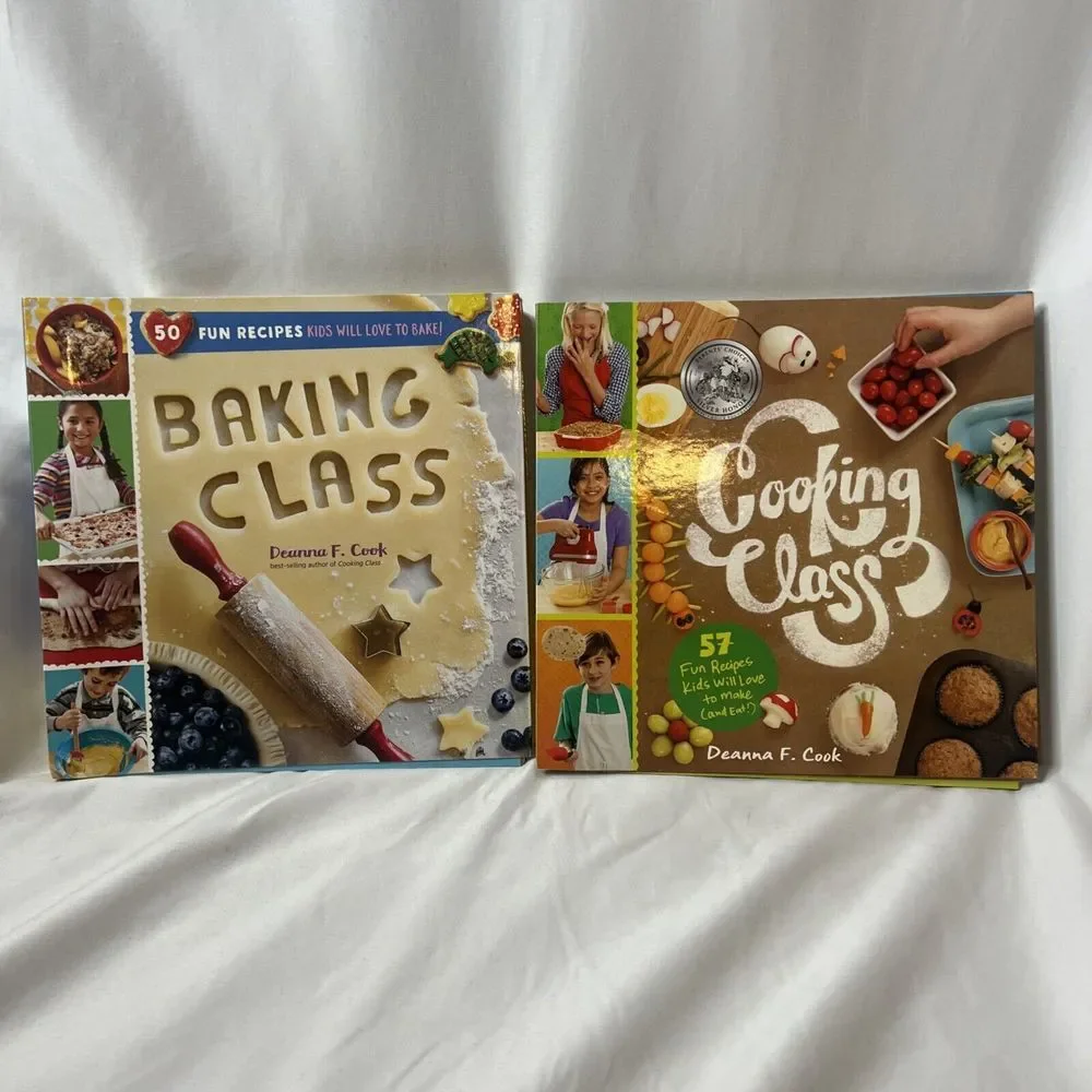 Kids Cookbooks‎ Set Of 2 Recipe Cooking Baking Deanna F. Cook NEW
